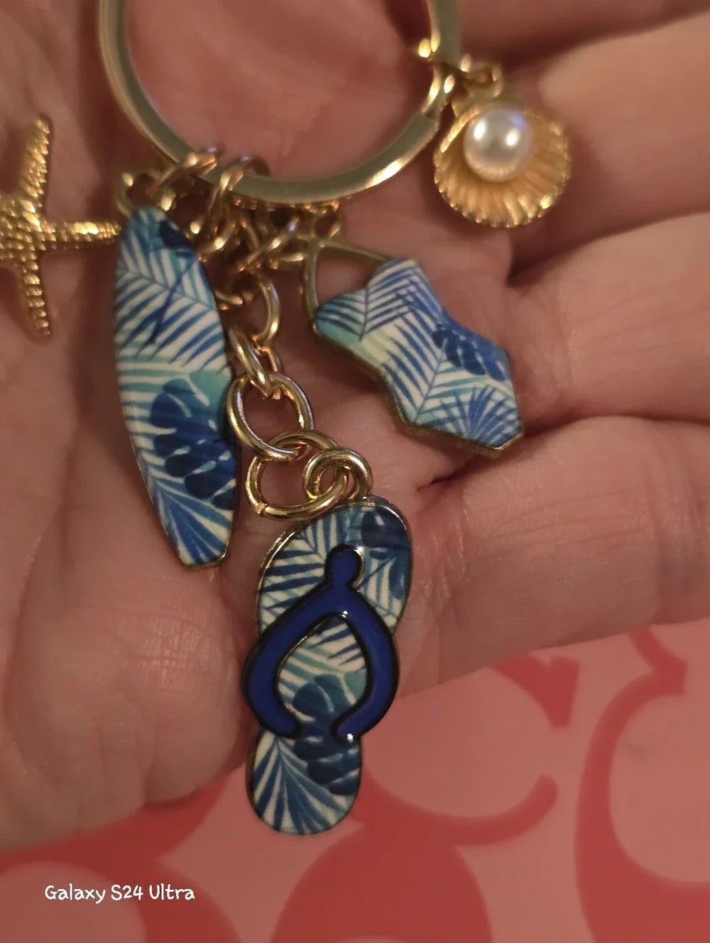 Beach Theme Bag Charm/ Keychain NEW